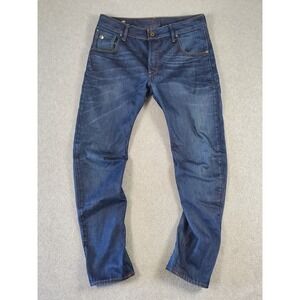 Vintage G-Star Raw Jeans Y2K Arc 3D Slim Biker Men Size 32X30 Dark Wash Indigo